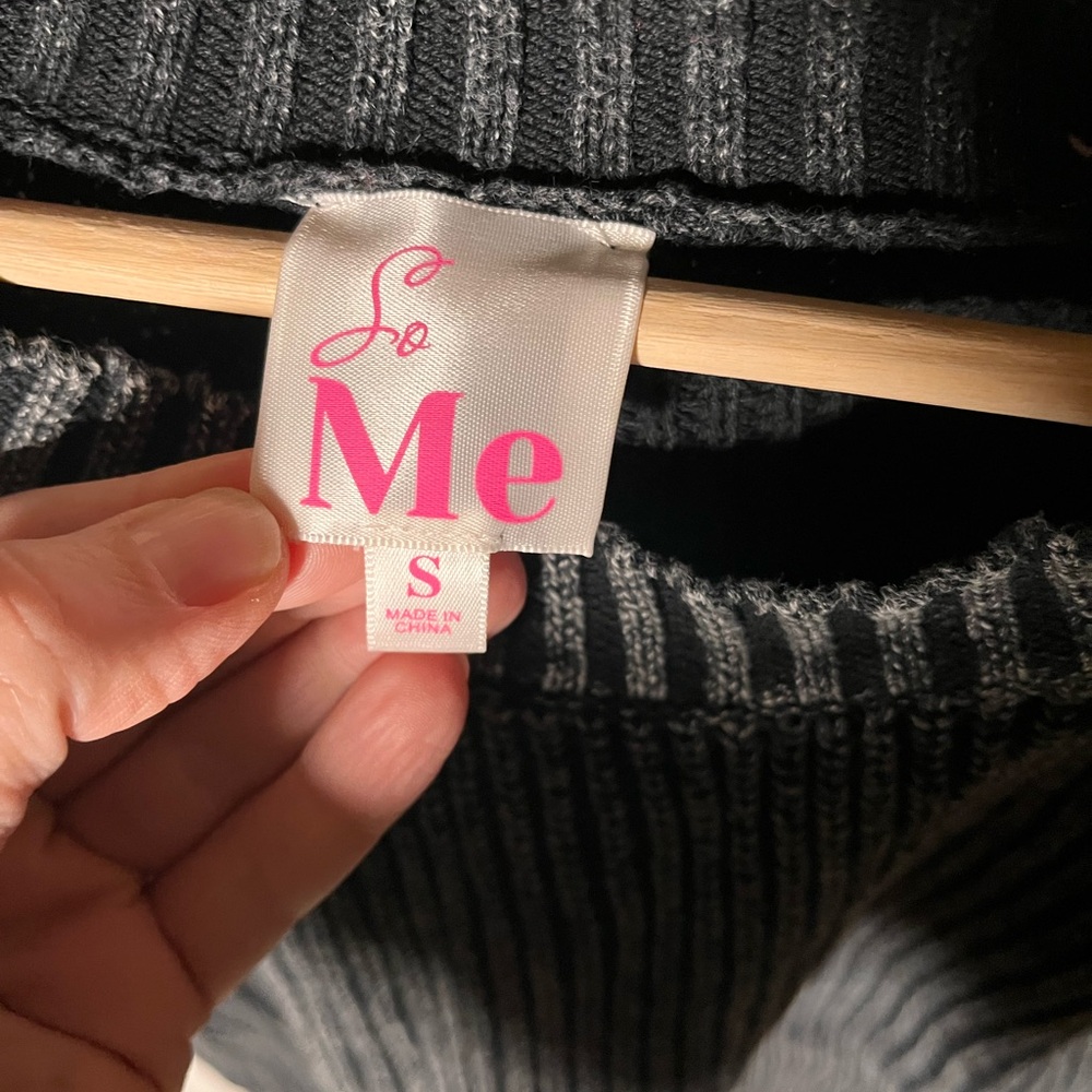 So Me Women Gray Acid Wash Cotton Knit Sweater Vest Cap Sleeve ST2313-01 Small - Picture 2 of 6